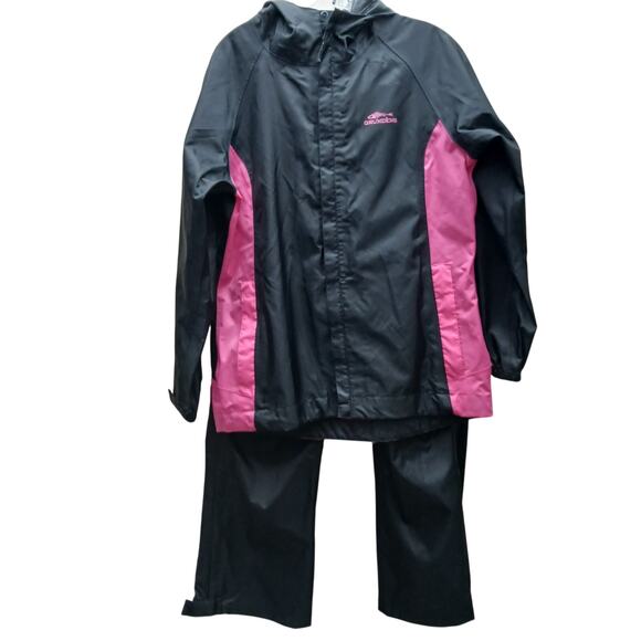 Grundens Women's Hooded Fishing Full Zip Jacket and Pants Set Size Medium Black - Picture 1 of 16